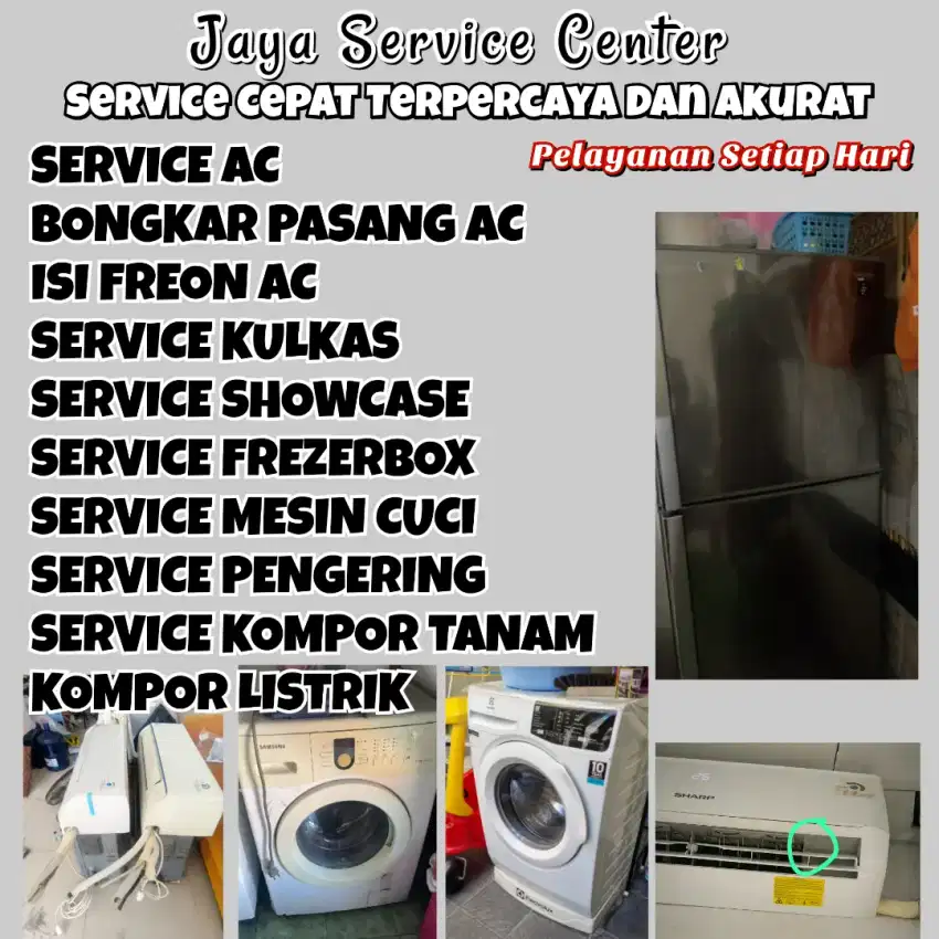 Service Bongkar Pasang AC Servis Mesin Cuci Kulkas Frezer Tambaksari