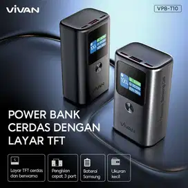 Vivan Power Bank VPB-T10 30W Two-Way Fast Charging Smart Display 10000