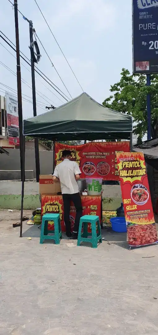 Tenda lipat matic praktis gazebo portable buat jualan