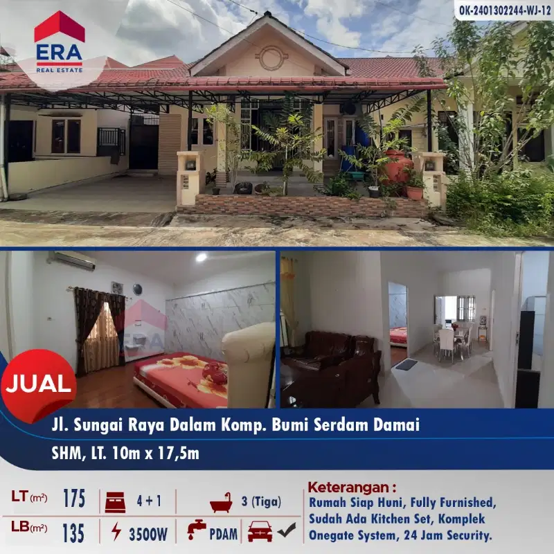 Dijual rumah siap huni Jl. Serdam - Komp Bumi Serdam Damai