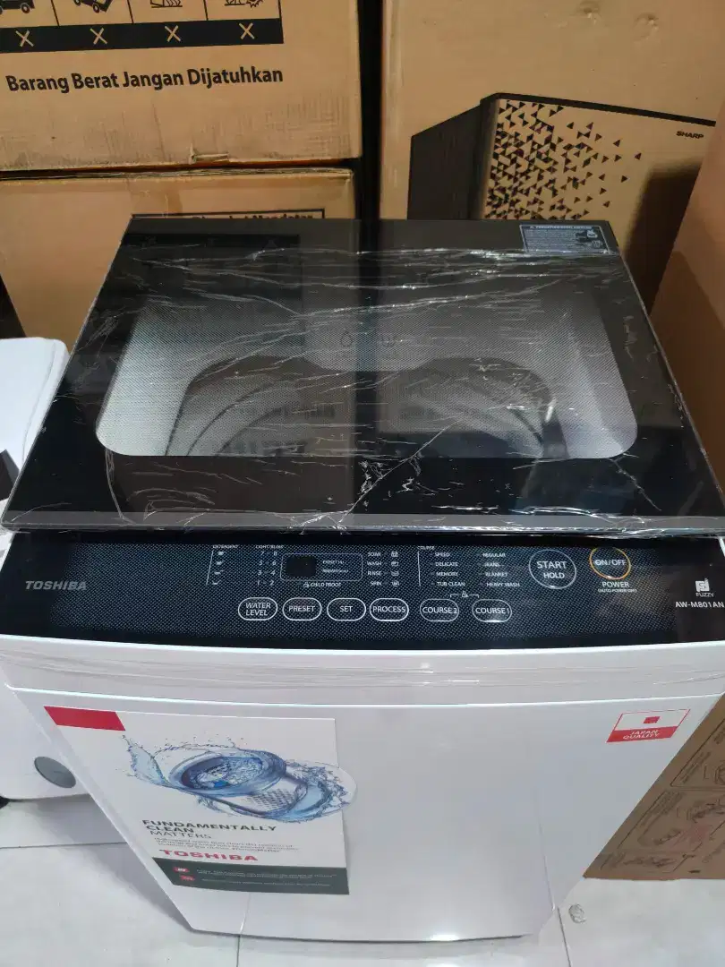 Mesin cuci Toshiba 1tabung AW-M801AN new minus kardus ga ada