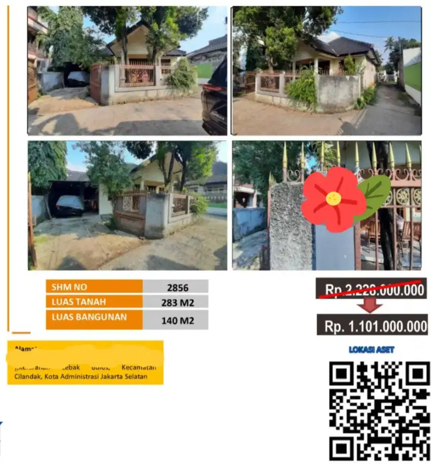 Dijual Rumah Lebak Bulus Cilandak