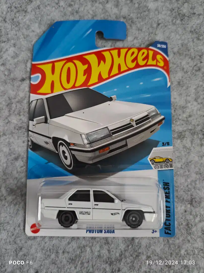 Hotwheels Diecast Proton Saga White New Segel Promo