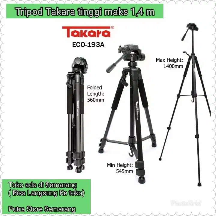 Tripod Takara 193A New Model Tripod Takara Tripod Hp Tripod Kamera DSL