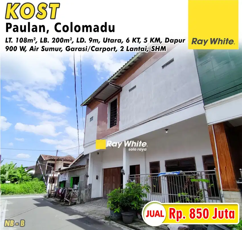 Dijual Kost di Paulan Colomadu