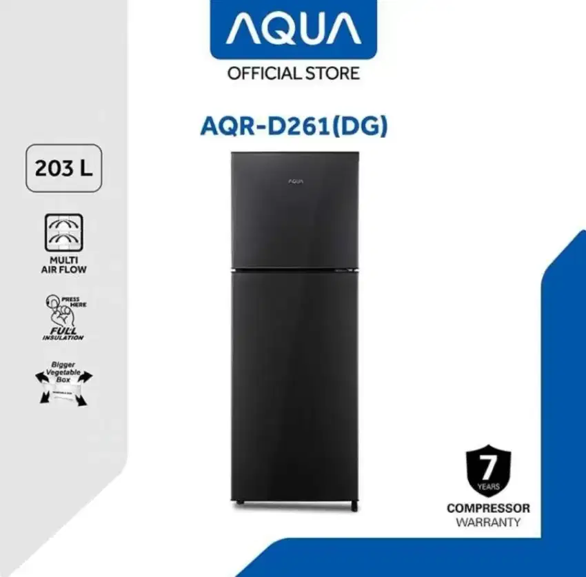 KULKAS 2 PINTU AQUA AQR-D261