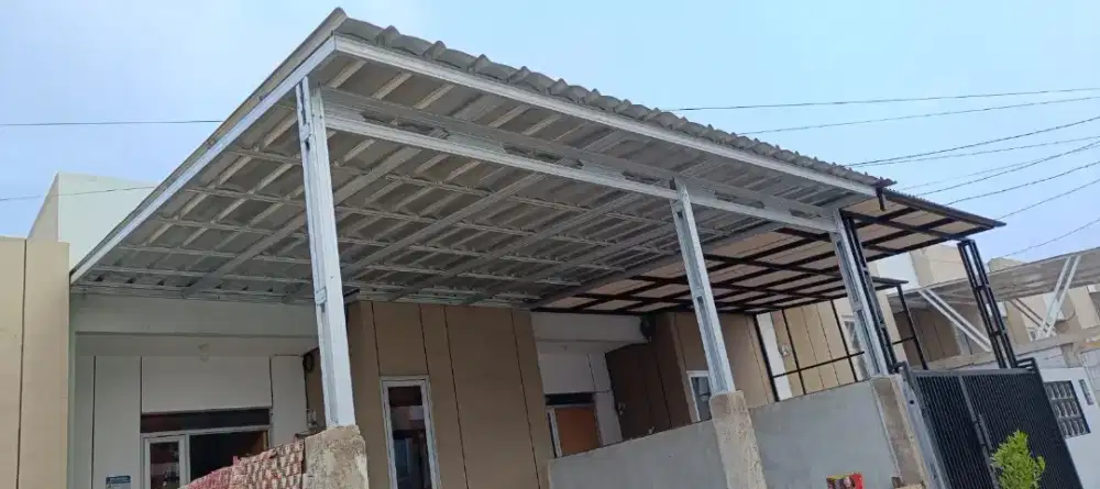 Kanopi teras rumah parkiran baja ringan