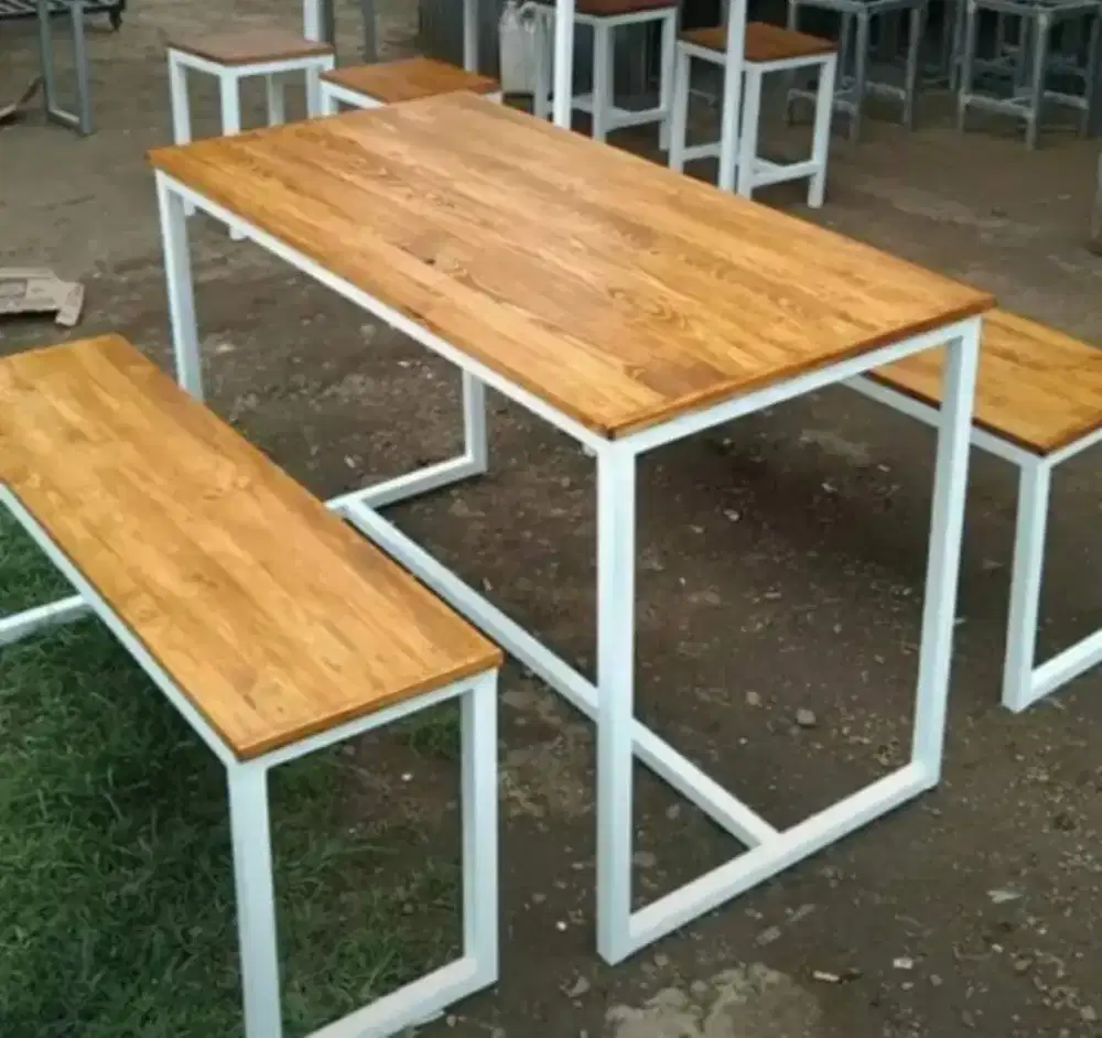 meja set cafe industrial