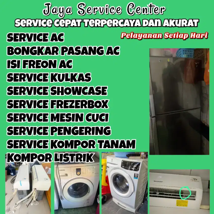 Service AC Bongkar AC Pasang AC Servis Mesin Cuci Frezer Kulkas Benowo