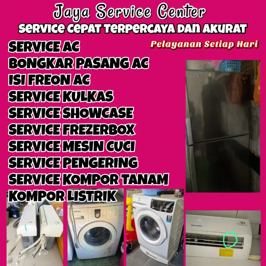 Service AC Bongkar AC Pasang AC Servis Mesin Cuci Kulkas Frezer Tidar