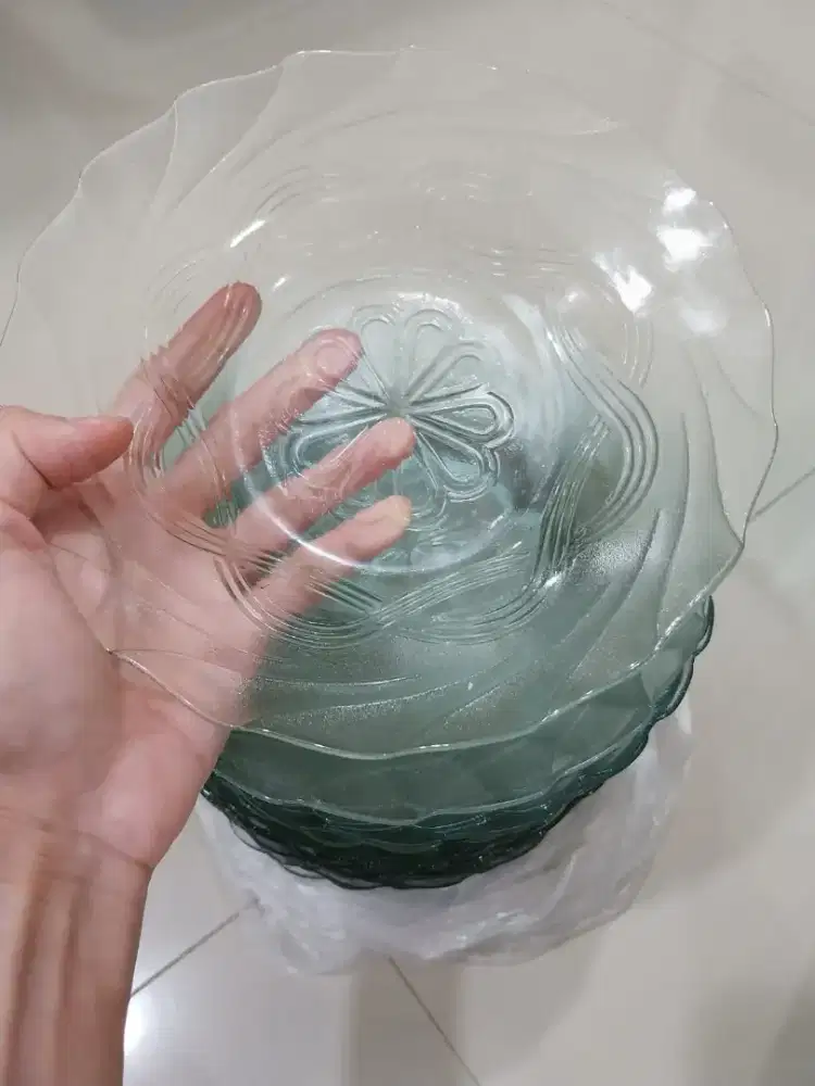 JUAL RUGI PIRING MAKAN KACA 36 BUAH DI SURABAYA