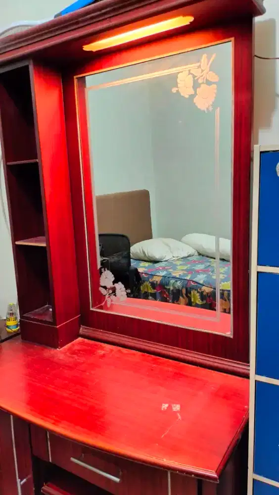 MEJA RIAS KACA + Kursi