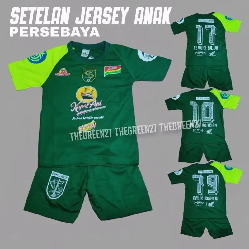 Setelan baju persebaya anak jersey