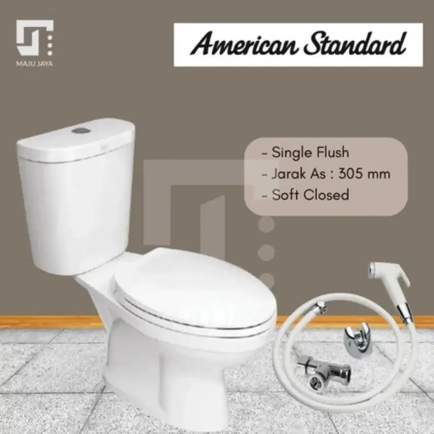 Closet duduk American standard komplit set/kloset duduk-Toilet duduk