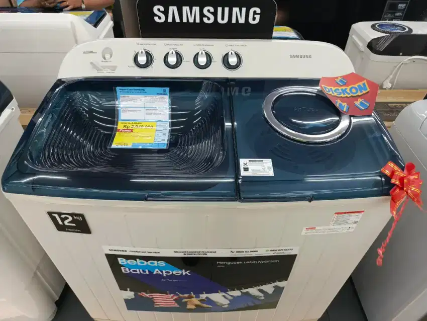 PROMO MESIN CUCI 2 TABUNG MERK SAMSUNG KAPASITAS 12KG BISA CICILAN