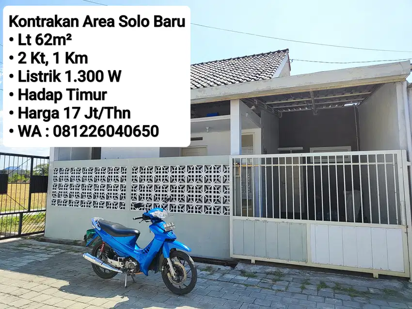 Kontrakan Rumah Area Perumahan Solo Baru