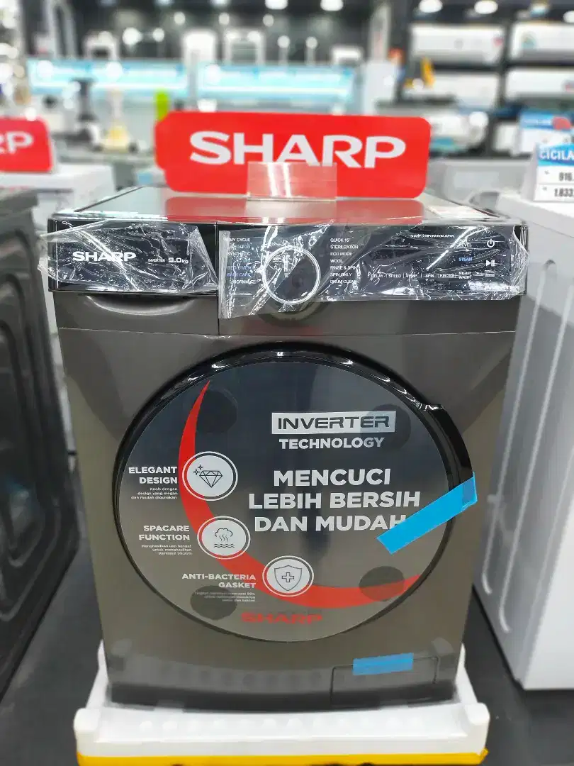 PROMO CICILAN MESIN CUCI SHARP FRONT LOADING, BEBAS 2X CICILAN