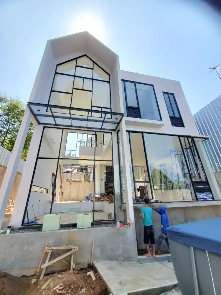 Kusen aluminium,jendla,kusen,kaca dan plafon gypsum