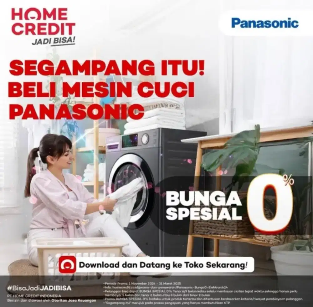 Segampang itu credit mesin Cuci Promo bunga mulai 0%% bebas 1x Cicilan
