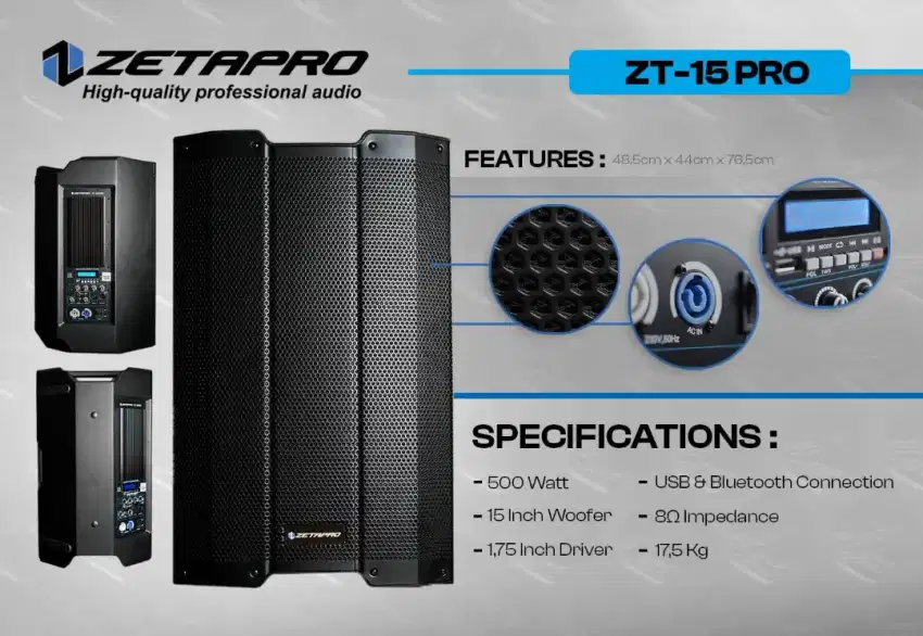 Kredit Speaker Aktif Zetapro 15 inch