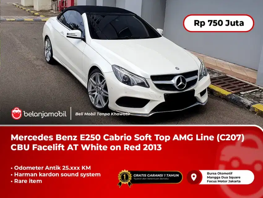 Mercedes Benz Mercy E250 E 250 Cabrio Soft Top AMG Line (C207) 2013