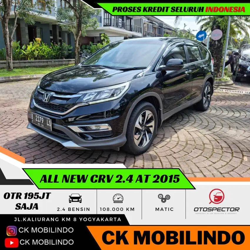 (Dp5jt) All New CRV 2.4 Matic 2015 ORISINIL Pajak Baru Kredit Murah