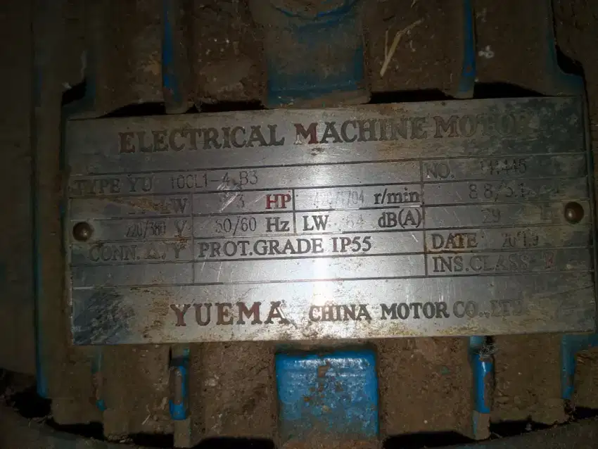 YUEMA 3 hp electrical machine motor