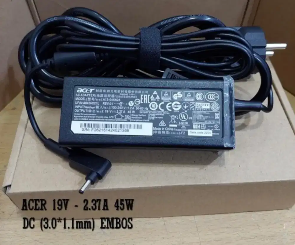 Adaptor charger laptop acer