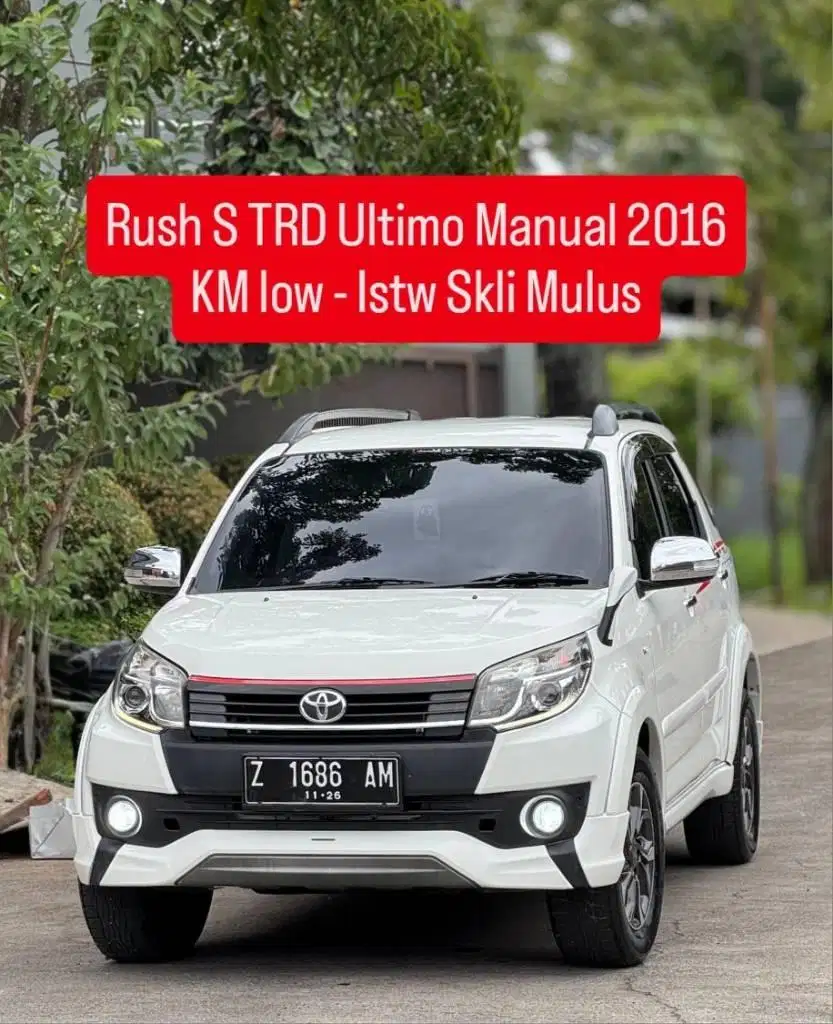 KM low - Rush TRD Ultimo Manual 2016 pemakaian 2017 bandung murah