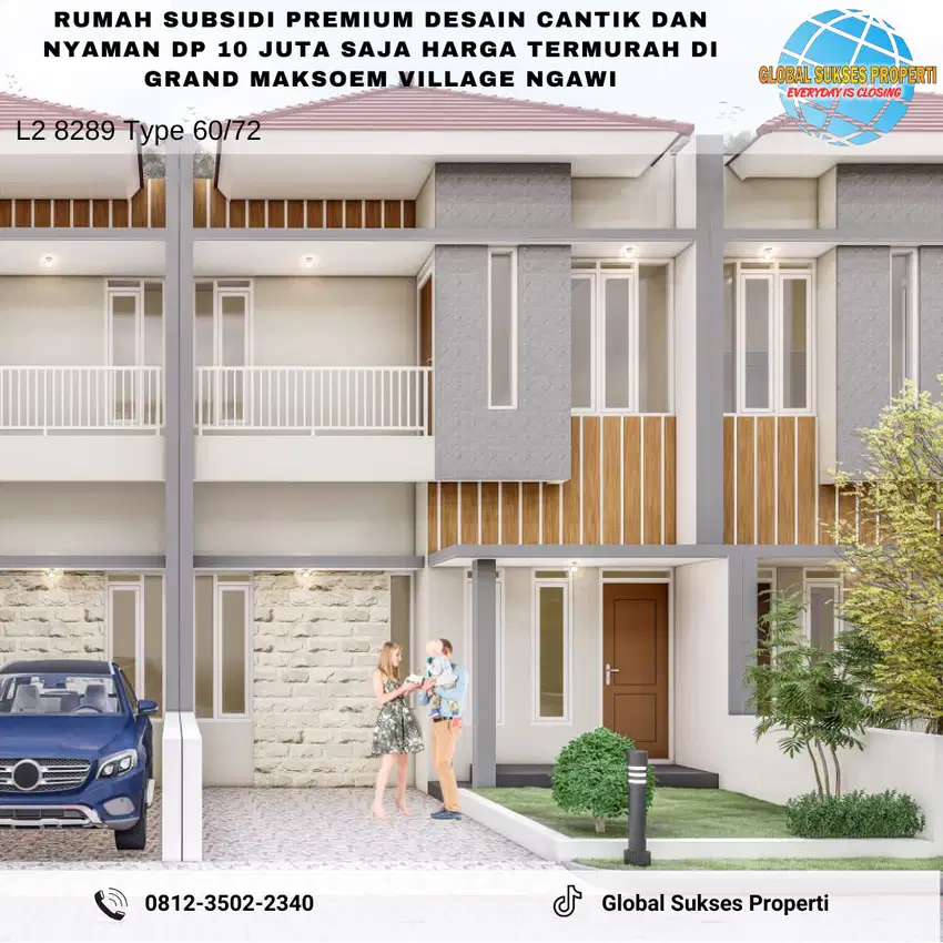 Rumah Subsidi Premium 400 Jutaan DP Termurah Maksoem Village Ngawi