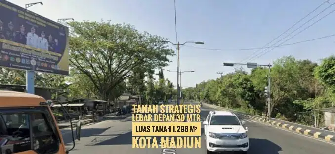 Tanah Pekarangan LD 30 mtr, Jl Ringroad Kota MADIUN Strategis