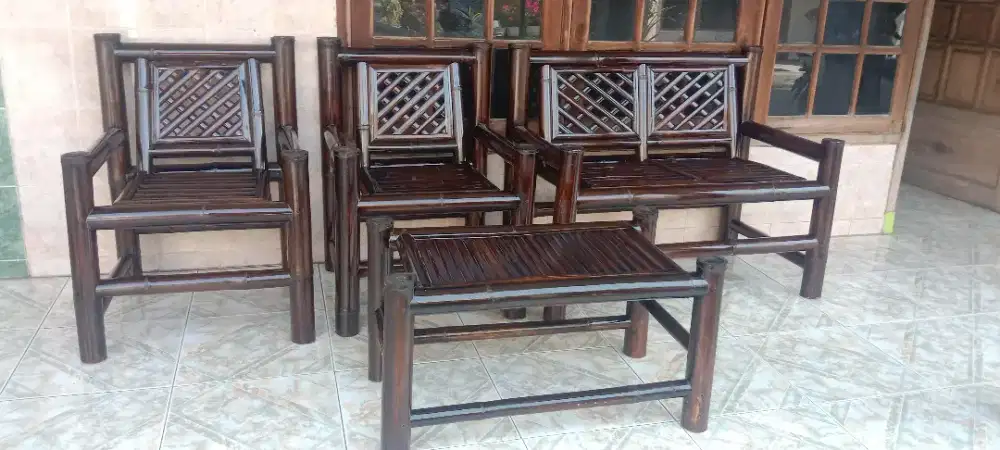 kursi bambu nyaman untuk teras