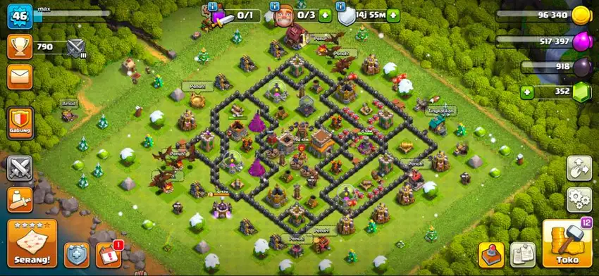 Jual akun coc th 8 100k