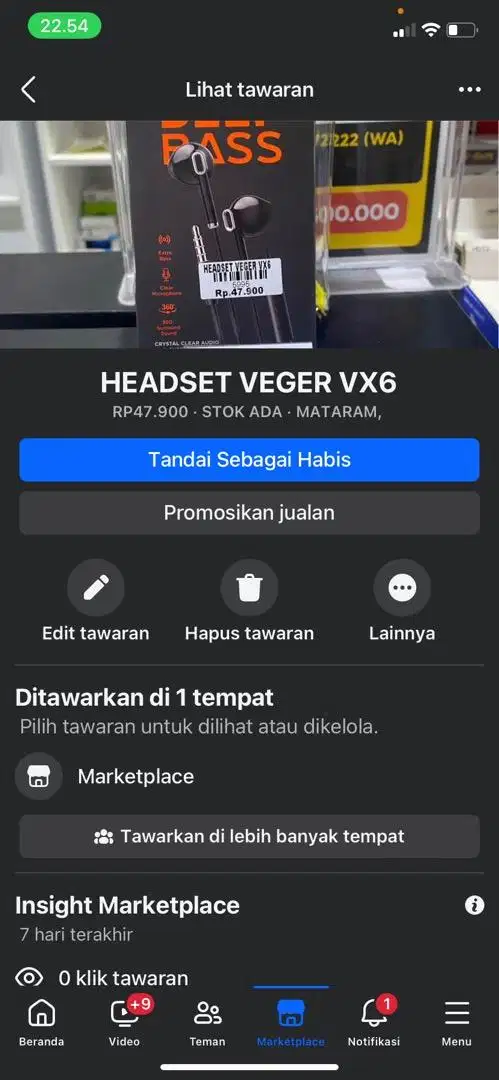 HEADSET VEEGER VX6