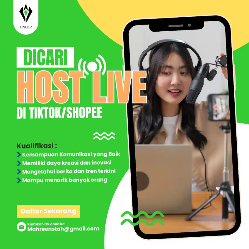 DI CARI HOST LIVE Wanita