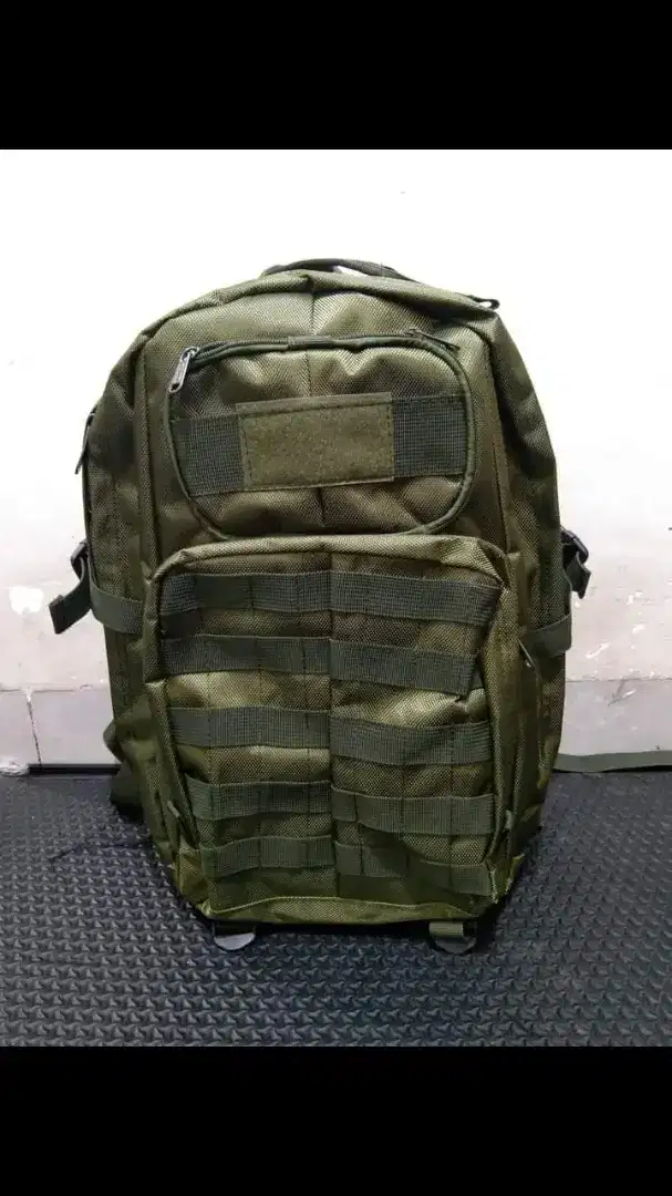 Tas Ransel Tactical Backpack Hijau army model jatah TNI