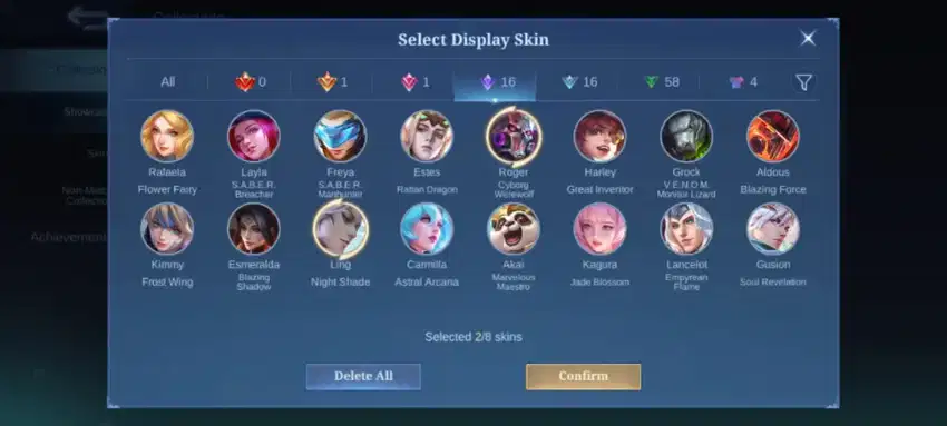 akun mobile legend ex glory