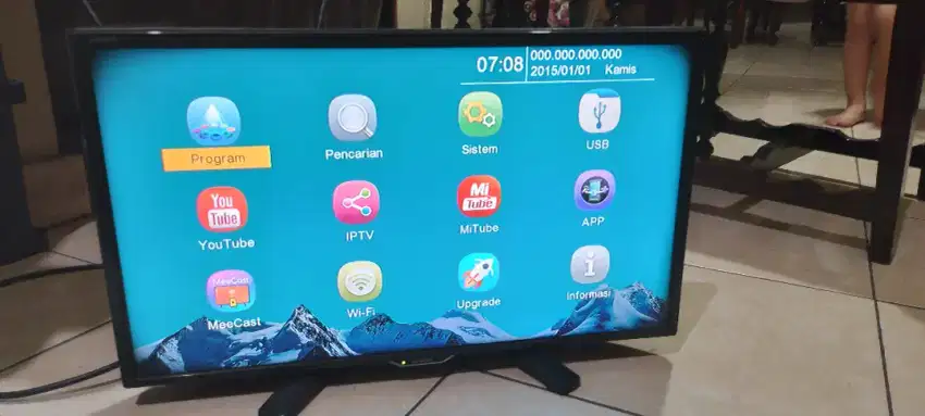 Tv sharp 22 inci non android