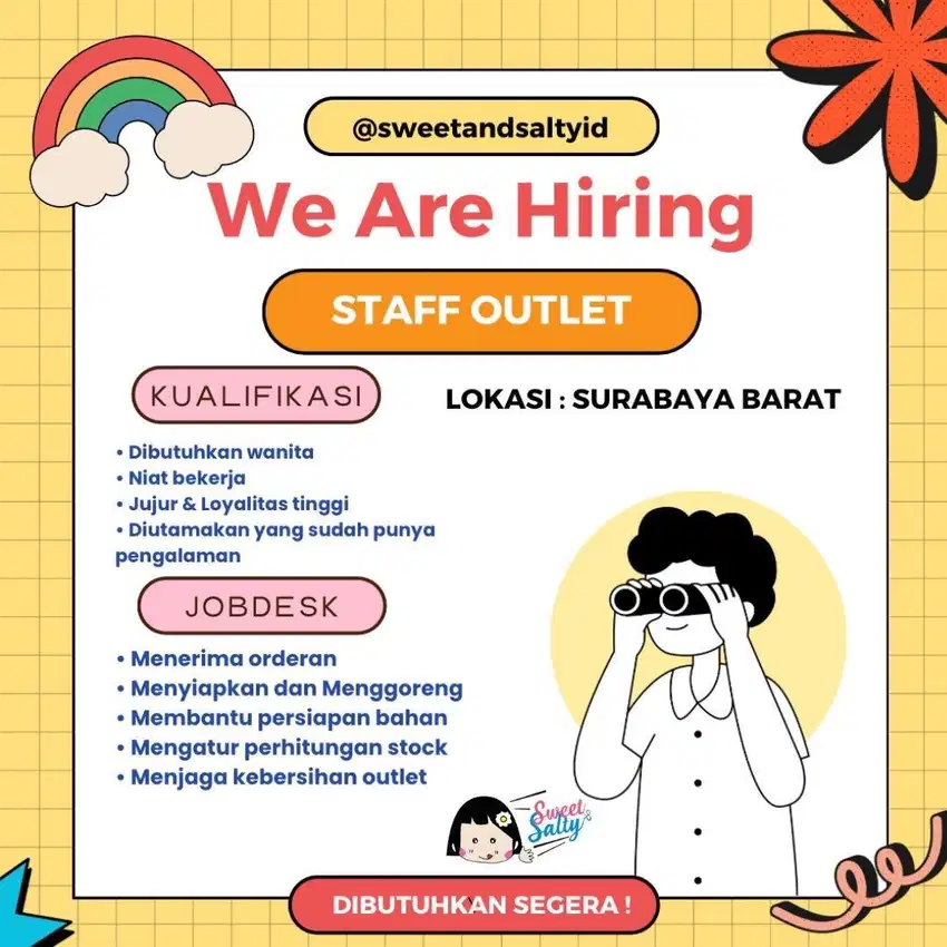 Lowongan pekerjaan Outlet Crew