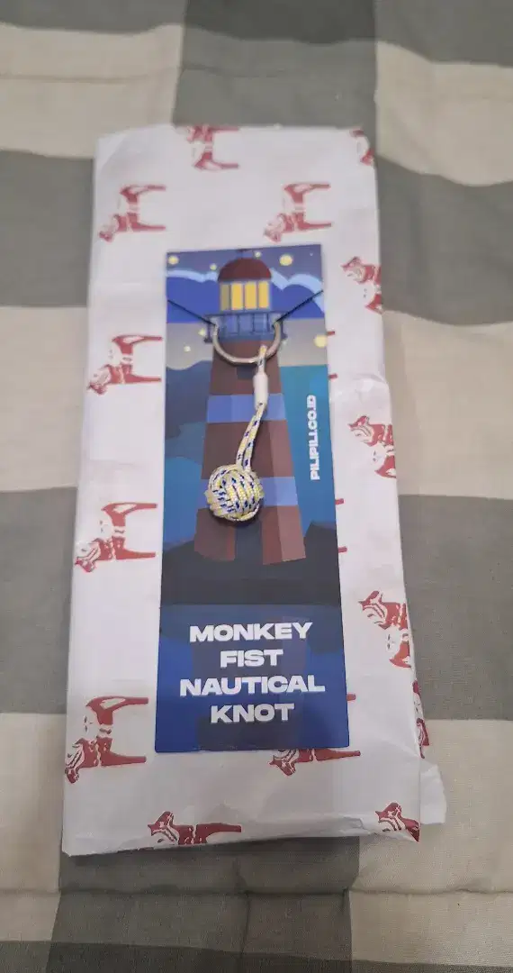 Jual Gantungan Kunci Monkey Fist Nautical Knot Keyring Sweden New
