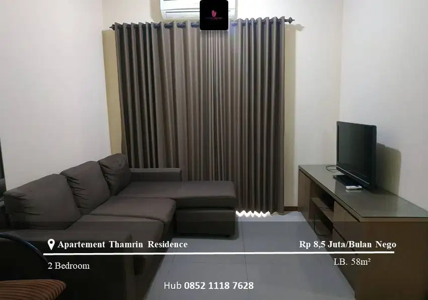 Disewakan Apartement Thamrin Residence Middle Floor 2BR Full Furnished