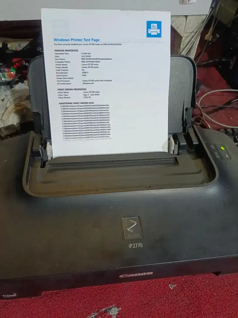 Printer pixma ip2770 normal