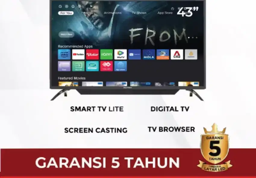 Di Jual TV Polytron Smart digital 43 inch masih mulus