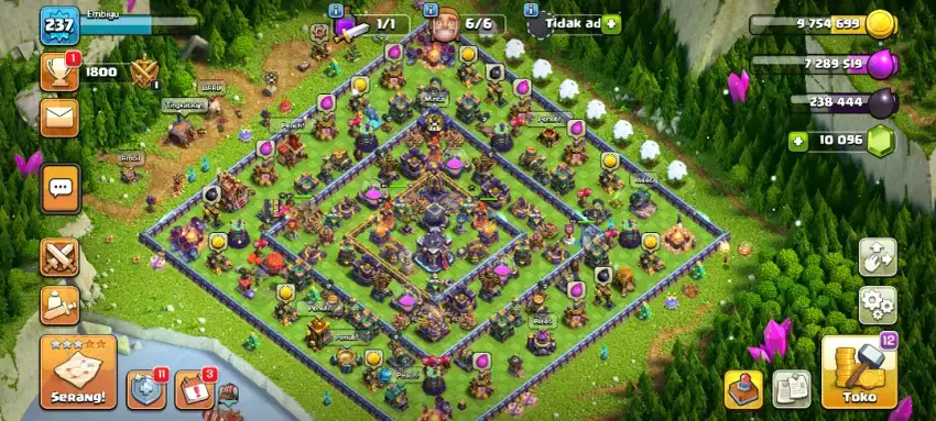 JUAL AKUN CLASH OF CLANS COC TH 15 SEMI MAX