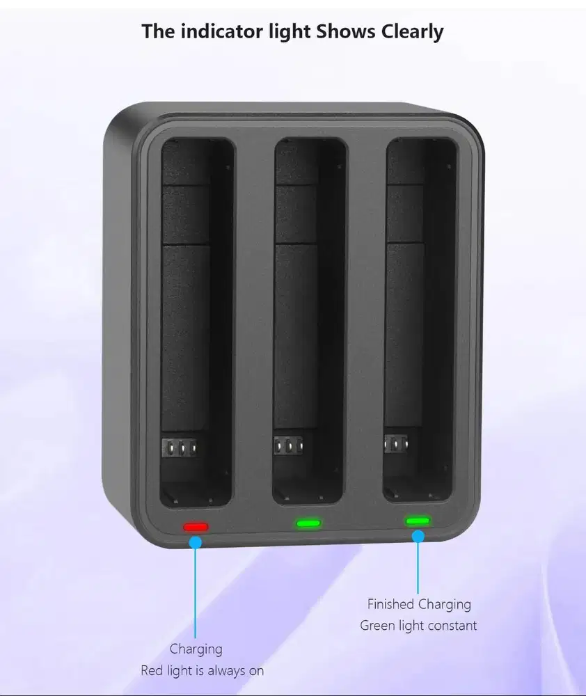 Charger Battery Baterai Kamera Insta360 X4 Fast Charging 3 Slot