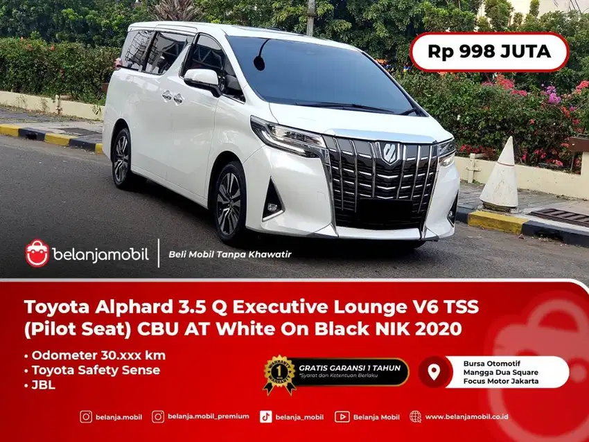 [RARE] Toyota Alphard 3.5 Q Executive Lounge V6 TSS (Pilot Seat) 2020