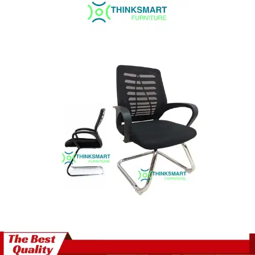 Kursi Kerja Kantor Hadap / Office Chair Jaring Tanpa Roda Kerja