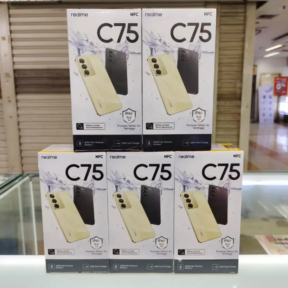 Realme C75 ram 8gb+16gb/128gb NFC baru garansi resmi bat 6000mah
