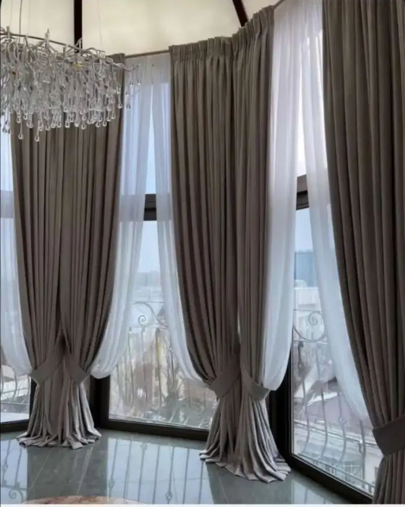 Jual tirai jendela gordyn hordeng gorden wallpaper dinding rollblind v