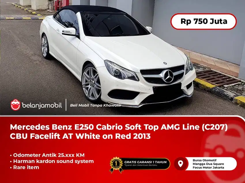 [KM 25RB] Mercedes Benz Mercy E250 E 250 Cabrio Soft Top AMG Line 2013